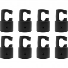 Enclosure G shaped Pole Caps to use for Fiber Glass or Metal Rings on Top of Trampoline, Fits 1.5" Diameter Pole, Set of 8   555242471